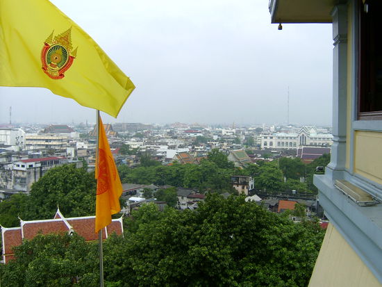 Blick ueber Bangkok vom Golden Mount aus