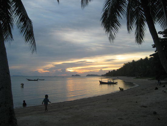 Sonnenuntergang am zweiten Abend