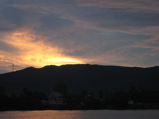 Sonnenuntergang in Kampot