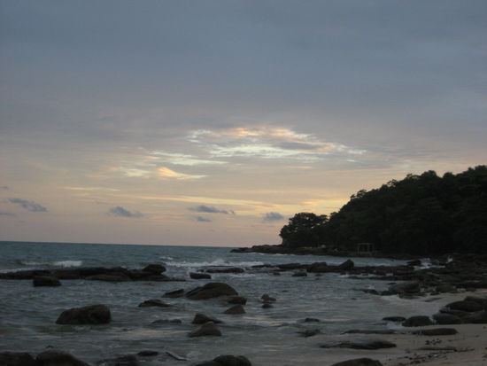 Sonnenuntergang am Strand von Shianoukville