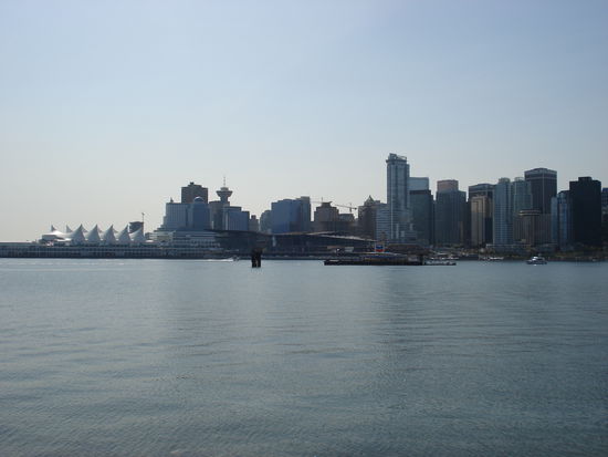 Skyline and Canada Place at the left.