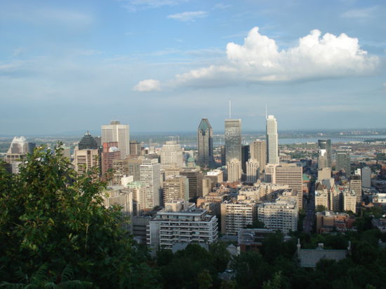 Blick vom Mont-Royal auf die Innenstadt