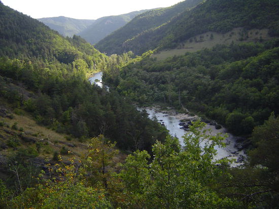 Die Tarnschlucht unterhalb von Les Vignes