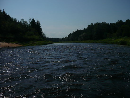 Fluss, Wald, Sandstrände und auf 30 km keine Ortschaft, nicht mal ein einzelnes Haus.