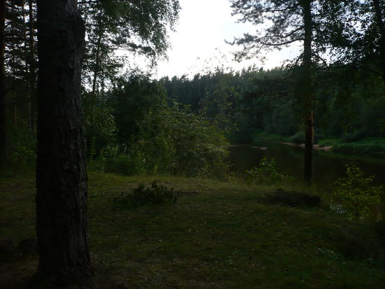 Ein Biwakplatz hoch über der Gauja