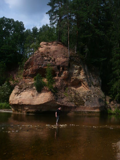Wenig Wasser in der Amata, keine Chance zum paddeln