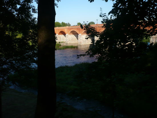 Die restaurierte Backsteinbrücke in Kuldiga