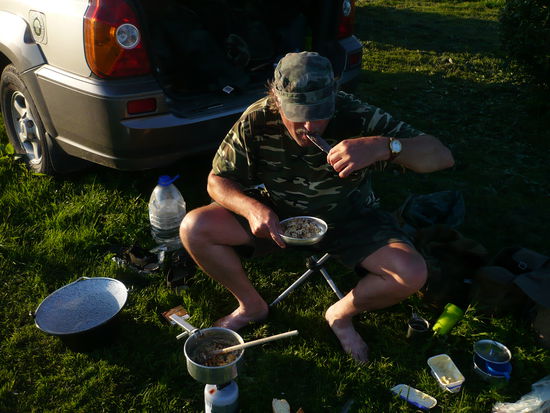 Pfifferlinge mit Rührei, lecker!