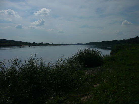 Blick auf die Memel bei Jurbarkas. Auch nicht schlecht zum paddeln, auf alle Fälle eine Option