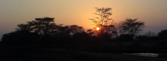 sonnenuntergang im nationalpark