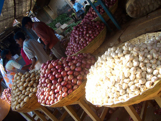 gemüse auf dem markt in mysore