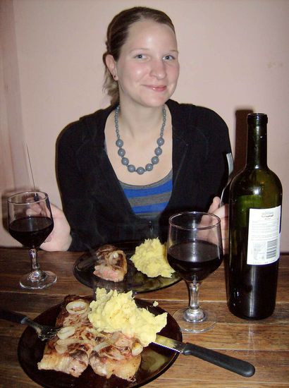 lecker Abendessen (ein Kanadier war so nett mich zu bekochen)