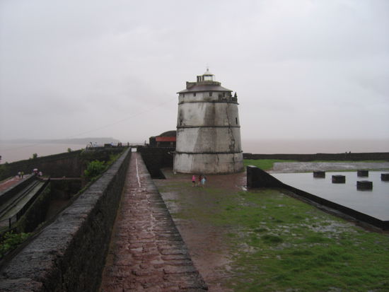 Fort Aguada mit Leuchtturm und Zisterne welche 28000 Gallonen fasst.
