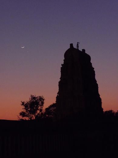 Sonnenuntergangsstimmung in Hampi