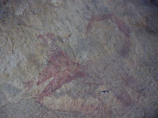 Wandmalerei eines Tiegers in der ehemaligen Tiegerhoehle