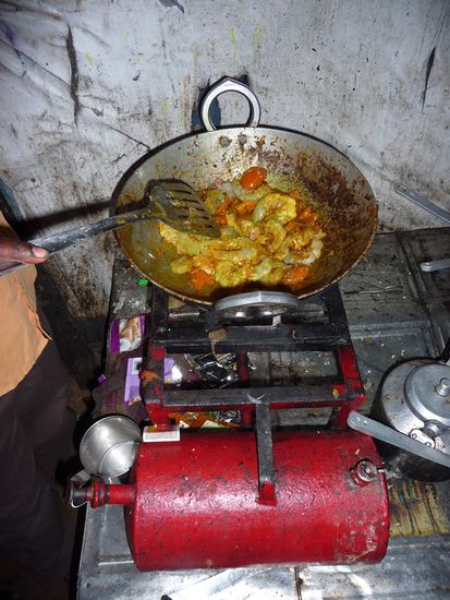 Chillischrimps in der Pfanne, auch wenn diese alles andere als sauber war....wars trotzdem super lecker.