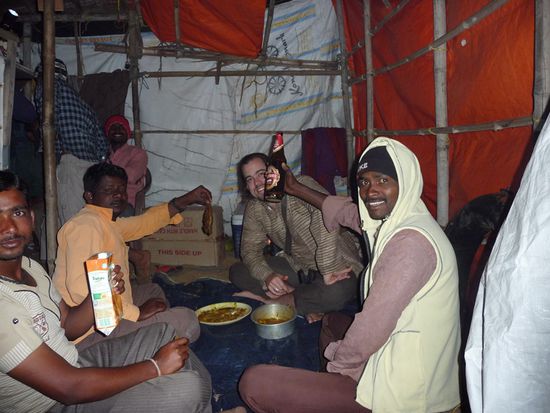 ...und mit Bier gefeiert.