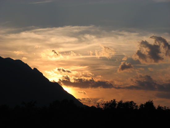 Sonnenuntergang in Bran