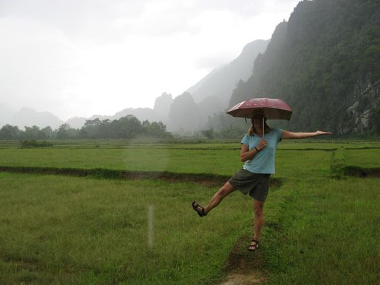 mitten in den Reisfelder !