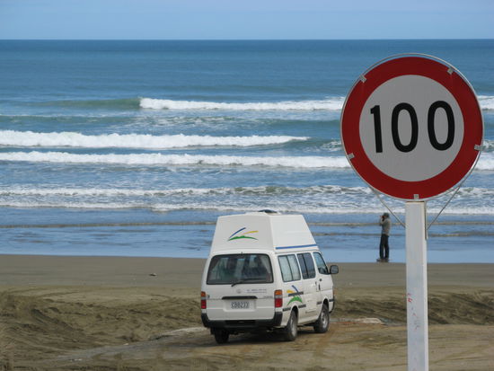 am Strand gelten 100... 
leider nur bei 4WD