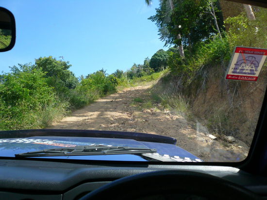 ... und hier das letzte gemachte Bild, dannach hatte ich was besseres zu tun, als zu knipsen... 
Zum Vergleich: auf ner 10er-Steilheitsskala unserer Etappe bekommt der Weg hier ne 0,5 und wir waren bis 8!