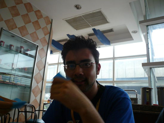 Nach dem Wettkampf waren Thi und ich erstmal was essen.