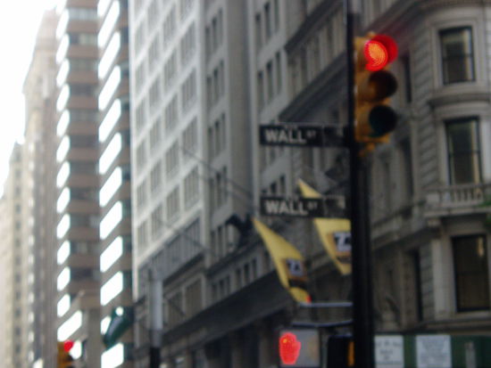 Wall Street,die von der Trinity Church bis zum East River fuehrt,den die...