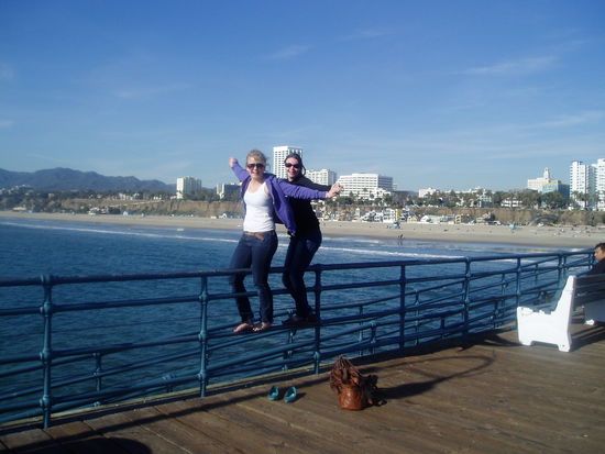 britta und ich am Santa Monica Pier
