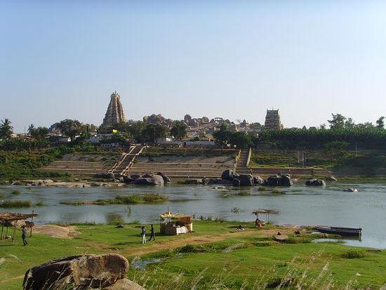 Hampi und der Fluss, von "meiner" Seite aus gesehen