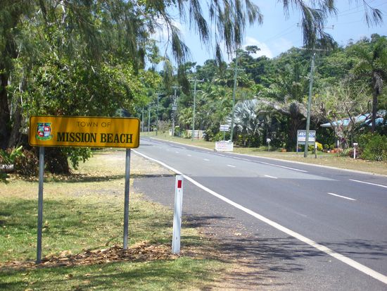 Mission Beach ein kleiner Strand - gut zum relaxen...