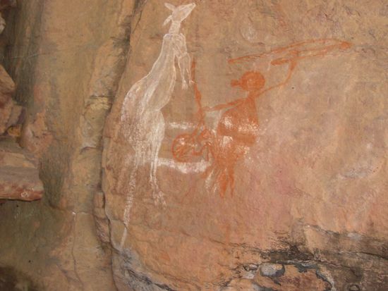 Rock Art (Tausend Jahre alte Felsmalereien der Aboriginals)