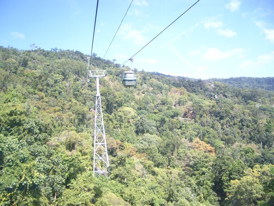 Ausflug nach Kuranda Village... hin mit der Skyrail ...