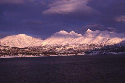 Fjordlandschaft in der Abendsonne.