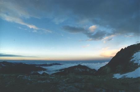 Blick auf die Wolken.