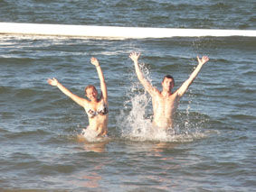 in dem 27 Grad warmen Meer... wie in der Badewanne