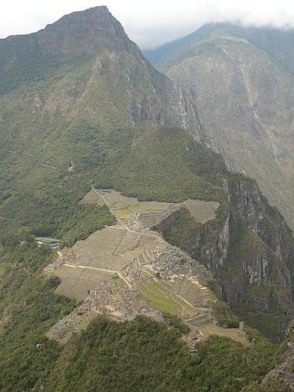 vom alten Gipfel, dem Machupicchu