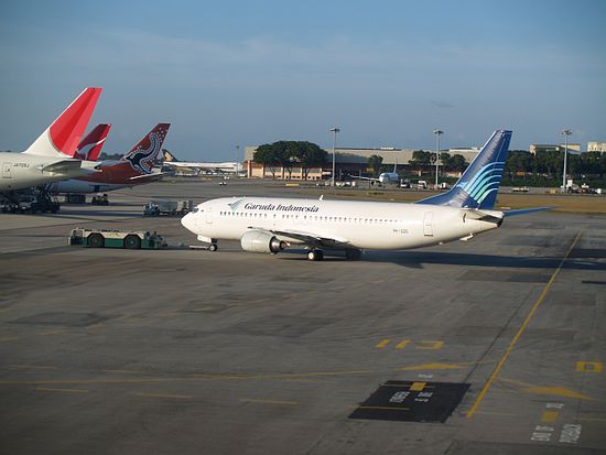 Am Changi International Airport in Singapur