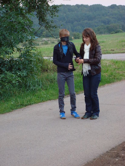 Isabel, das Englishgirl, wird überrascht. Ich wusste zum Glück schon Bescheid...