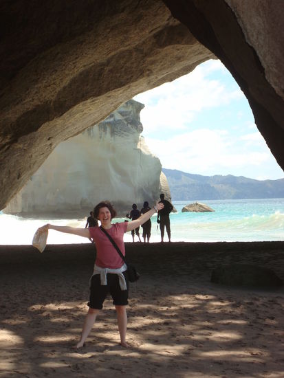 Elki vor der Cathedral Cove!