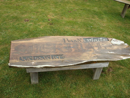 Das fertige neue Shekinahtischschild - koennt ihr den Unterschied erkennen?