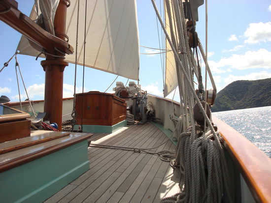 Unser geiles Segelboot - Der Besitzer hat das Schiff in einer Zeit von 16 Jahren selbst gebaut auf der Basis eines Schiffes von 1833