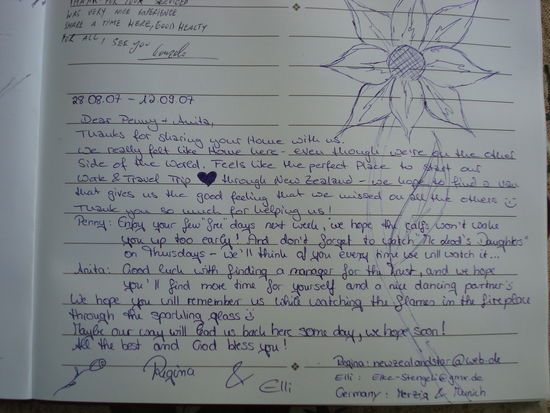 Unser Abschiedsgaestebucheintrag (Grammatikfehler inklusive)