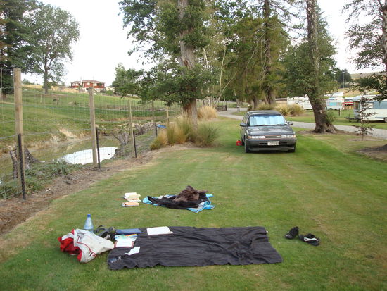 Der Holiday Park is total schoen un mir relaxen bevor es am naechste Tag aufs Rodeo geht...