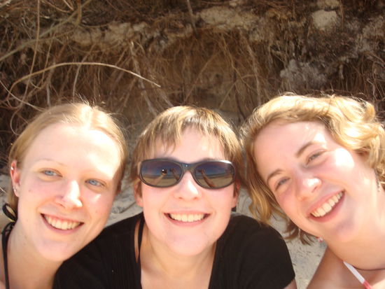 Sarah, die Französin Sophie un ich natürlich...