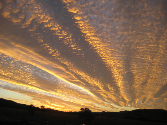 mit einem Bier in der Hand von der Veranda aus den Sonnenuntergang nach einem harten Arbeitstag genießen - so stellt man sich das australische Farmleben vor!
