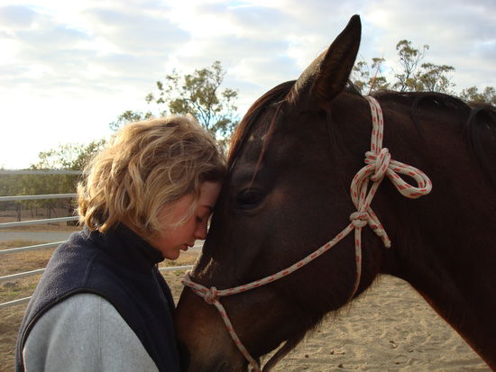 Ich und Lady (one of my favourites - miss you, darl') - am Anfang konnte ich die Pferde noch nicht auseinanderhalten und schon nach 2 Wochen hatte ich sie fest ins Herz geschlossen