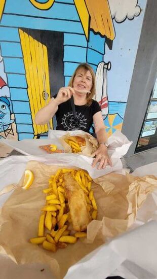 Fisch and Chip im Lake Entrance