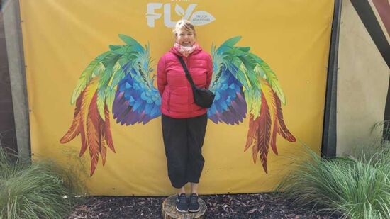 Dani wollte schon hoch fliegen zum Otway Fly Treetop.