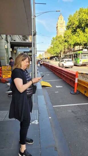 Auf den Weg zum Konzert ins Forum Melbourne