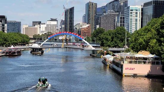 Alles ist in Melbourne darauf eingestellt auch am Yarra River